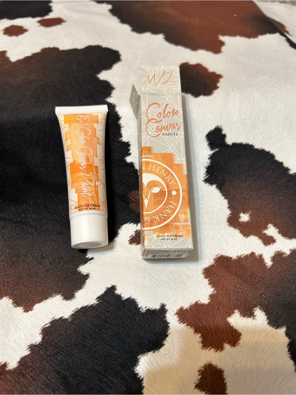 NIB Hank & Henry Color Canvas Paints Multi-Use Cream - Orange Shade